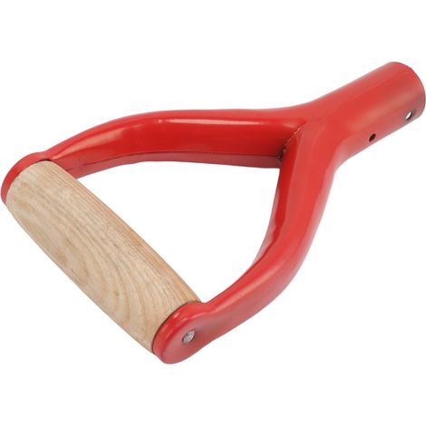 Manche de pelle en forme de Y, diamètre intérieur de 31 cm (12,22 pouces), manche de rechange en bois pour bêcher et ratisser le jardin (rouge). (1/5)