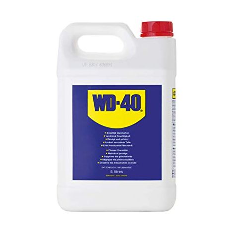 Lubrifiant dégrippant WD-40 5L – Protège contre la rouille et la corrosion – Libère mécanismes bloqués – Nettoie taches de graisse