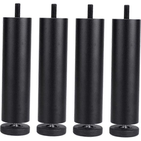 4 pieds de meubles en alliage d'aluminium à monter soi-même, adaptés aux canapés, tables, armoires et supports TV. (1/5)