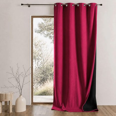 Rideau Thermique Phonique KONFOR 140 x 180 cm Rouge (1/5)