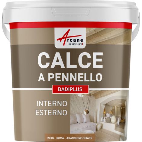 Calce a pennello per muri esterni e interni - BADIPLUS - 20 kg (fino a 100 m²) Roma - Terracotta - ARCANE INDUSTRIES