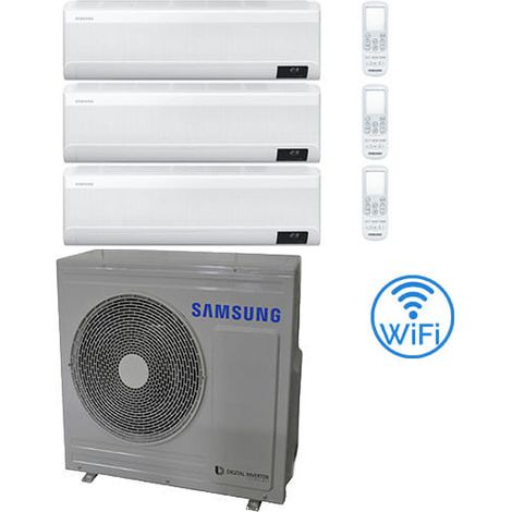 Klimaanlage Samsung WINDFREE AVANT R32 Wifi Trial Split Inverter 9000 + 9000 + 9000 BTU mit E.U. AJ068TXJ3KG/EU NEUE Klasse A++/A+