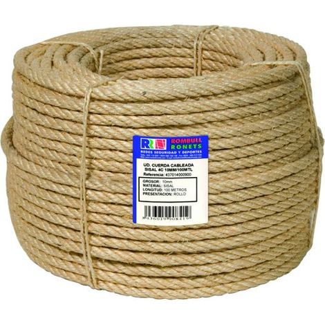 Cuerda cabledad ROMBULL sisal 4 cabos 6 mm. 200 m.