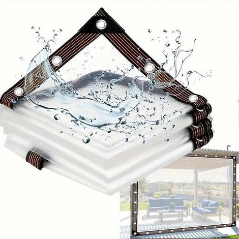 Bâche extérieure imperméable et résistante au vent et à la pluie, protection contre la pluie pour terrasse et maison 2x4m (1/5)