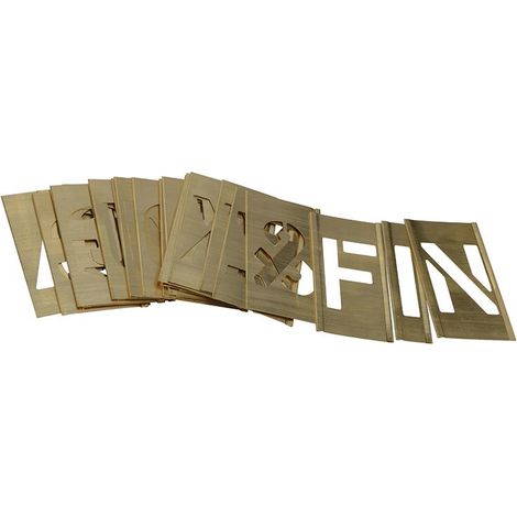 Set of Brass Interlocking Letter Stencils – 2-Inch Size (1/3)