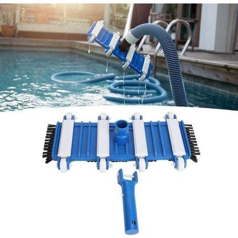 pair Tête d'aspiration de piscine avec brosse en PVC, Kit de remplacement de tête d'aspiration de piscine de 14 pouces pour accessoires de nettoyage de piscine (1/4)