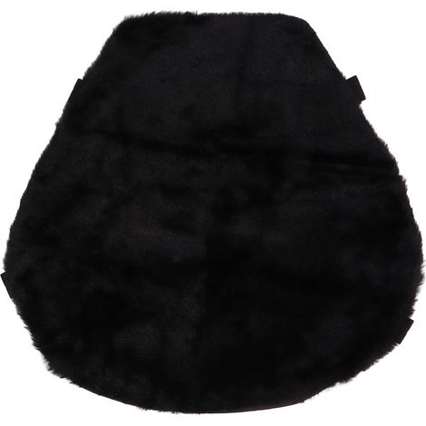 Housse de selle moto en peluche et mesh noire chauffante universelle avec 1 cover et 2 sangles réglables (1/5)