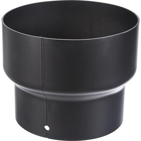 Raccord De Réduction Pour Tuyau De Poêle - 1 Pièce - Acier Laqué Senotherm - Évacuation Fumées - Chauffage Domestique - Noir Ø150/130mm (1/4)