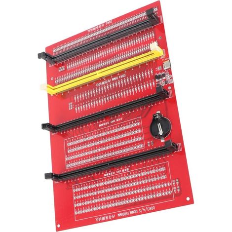 RAM Memory Tester Card, DDR4 Memory Tester, Diagnostic Analyzer for Desktop Computers DDR3 DDR5 UDMM RDIMM with LED Indicators and 2 Power Supply Modes (1/5)