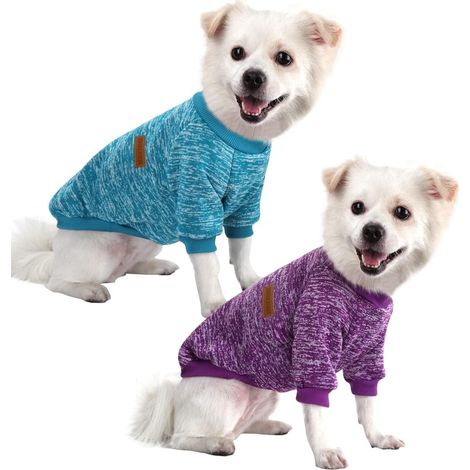 1 Pull Chien, Coton Stretch Doux, Doublure Velours Chaude, Pour Chihuahua Et Petite Taille (1/5)