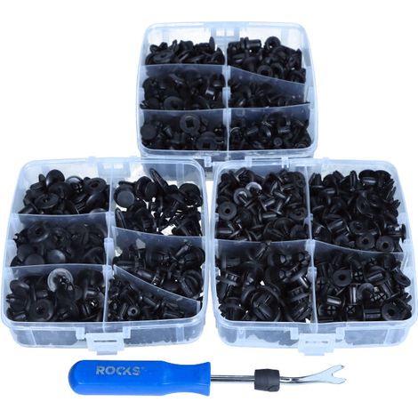 Set Clip Tappezzeria ROOKS 620 pezzi con estrattore (OK-06.0030)