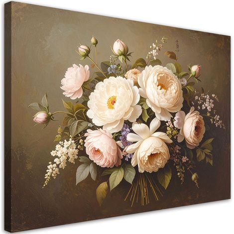 Cuadro en Lienzo, Naturaleza muerta con ramo de flores, 30x20 (1/5)