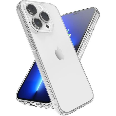 Coque rigide translucide avec contour souple en TPU pour iPhone 15 - Protection antichoc et anti-traces de doigts (1/5)