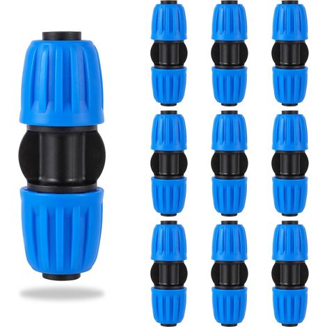 Tête directe de crochet de verrouillage de raccord d'irrigation goutte à goutte de 16mm (diamètre extérieur 0620 pouce diamètre intérieur 0520 pouce) (10 pièces bleu) (1/4)