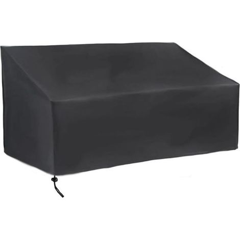 Housse de banc de jardin 2/3/4 places imperméable coupe-vent anti-UV très résistante, protection pour banc extérieur terrasse causeuse dimensions 134 x 66 x 89 cm (1/5)
