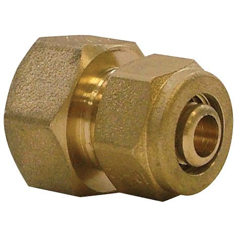 Comap – Raccord laiton à compression Ø12 Femelle 1/2 – Raccord droit pour plomberie – Taraudage 1/2" (15x21) – Norme A.C.S. NF EN 12164