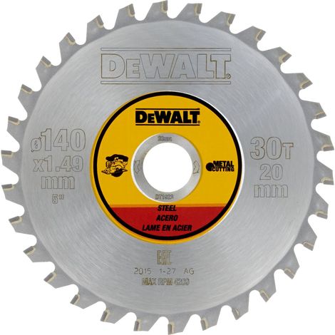 DEWALT DT1923-QZ Circ saw metal blade 140mm x 20mm x 30T