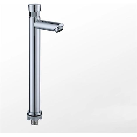 Mitigeur de lavabo, chromé, temporisé, pour vasque et lavabo (1/5)
