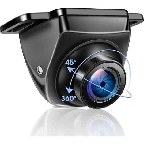 Caméra Recul AHD 1080P Universel NTSC Install Rapide sans Perçage Rotatif 360°, OEM-Look pour Discrète Caméra de recul, Vision Nocturne, Grand Angle 170°, Étanche IP69 pour Voiture SUV Camion (1/5)