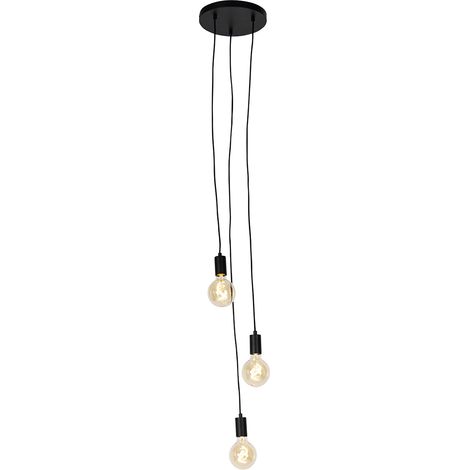 Industrial Pendant Light Black 3-Light - Facil