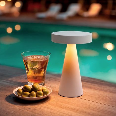 Lampada da Tavolo LED Wireless per Esterni Catinca Bianco (1/5)