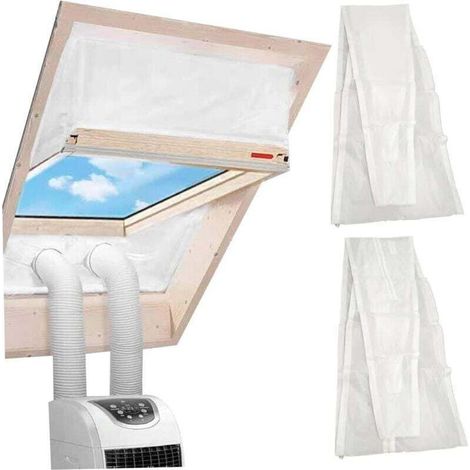 Kit per condizionatore d'aria portatile da finestra (75 pollici) - Windstopper - Guarnizioni per finestre per condizionatori d'aria portatili - Cerniera impermeabile (1/4)