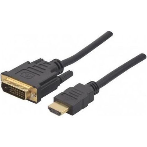 Cavo HDMI a DVI-D - GENERICO - 2 metri - Placcato oro - Risoluzione 1080p - AWG 30