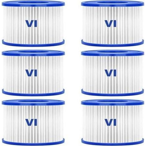 Piscina filtro Sosayet Bestway 58323, confezione da 6 elementi filtranti filtro di ricambio spa di tipo VI, Lay-Z-Spa (1/5)