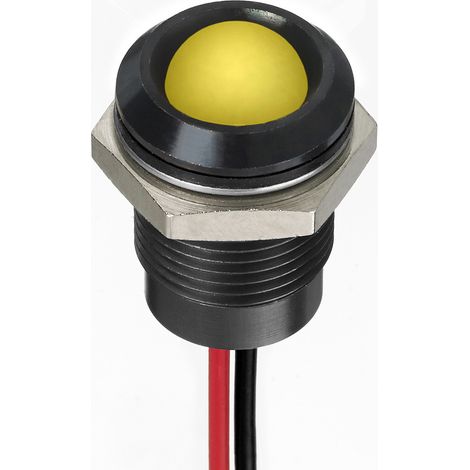 Voyant LED lumineux Jaune RS PRO, dia. 14mm, 2.0V c.c., IP67 ( Prix pour 1 )