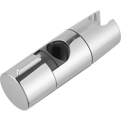 Support universel pour pommeau de douche, Support Douchette réglable de 18 à 25 mm de diamètre, Mural Coulissant de Remplacement pour Salle de Bain, Chromé Support Douchette à Main (1/5)