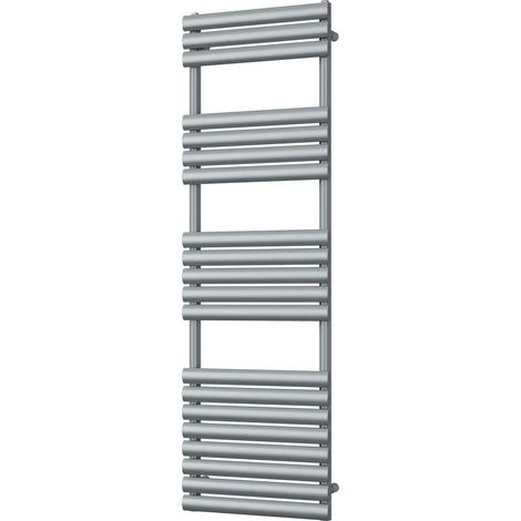 Omeara - Silver Towel Radiator - H1595mm x W500mm (1/3)