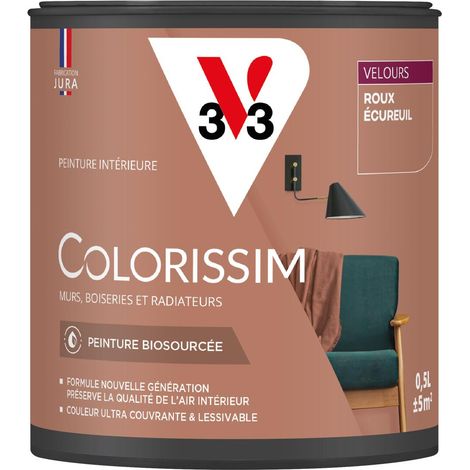 Peinture murale intérieure Colorissim® V33 Roux écureuil Velours 0,5L (1/4)