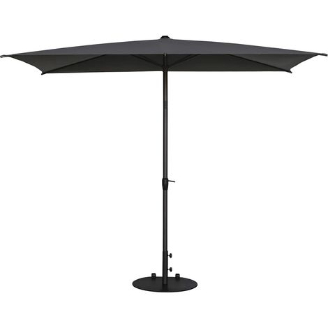 Ombrellone da Giardino 2x3 m Palo Ø38 mm Lyon Grigio Scuro (1/3)