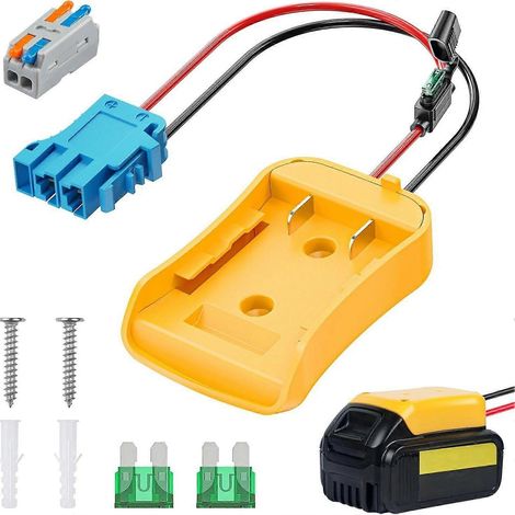 Compatible avec les adaptateurs DIY munis de porte-fusibles pour connecteurs de faisceau de câbles de voitures électriques pour enfants. Compatible avec les fils bleus. (1/3)