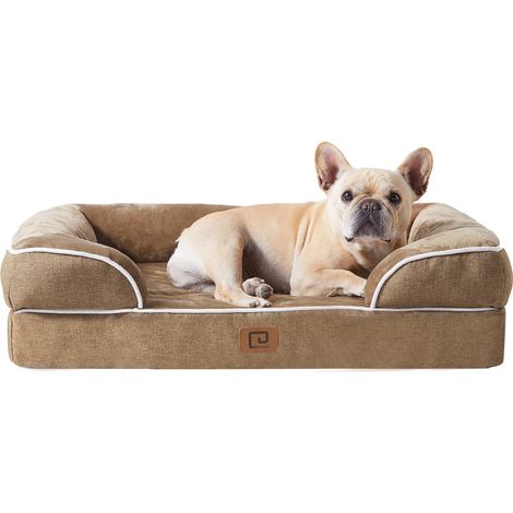 Panier Petit Chien Orthopédique à Mémoire de Forme, 76x51x16.5cm (1/5)