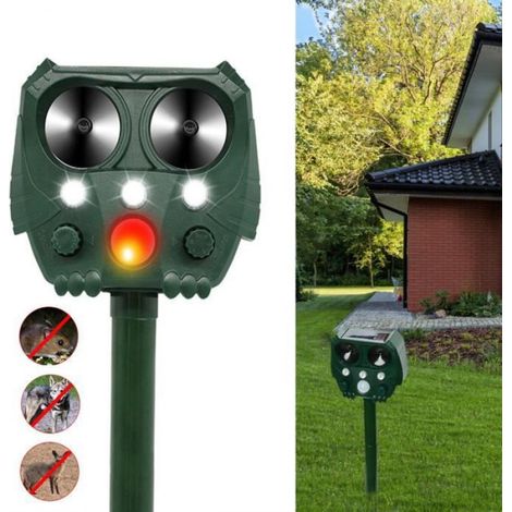 Répulsive Chat- Solaire Ultrason et Flash Anti Chats pour Chats - Gardez Votre Jardin à l'abri du Harcèlement Animal (1/4)