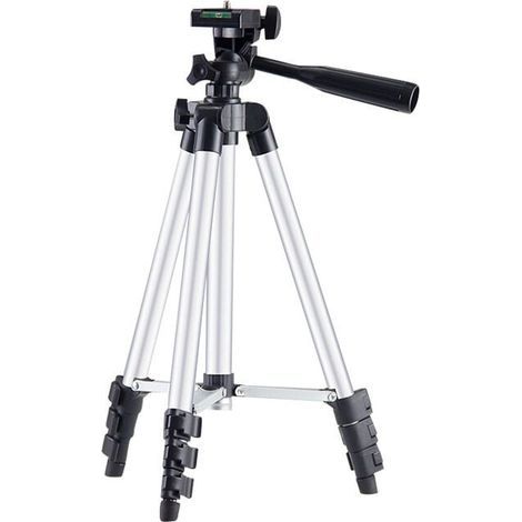 Trépied télescopique pour niveau laser – Compatible Dewalt et Makita – Hauteur réglable 33-103 cm – Alliage aluminium léger – Niveau à bulle intégré (1/5)
