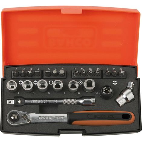 LLAVE VASO JGO 24 PZ+CARRACA