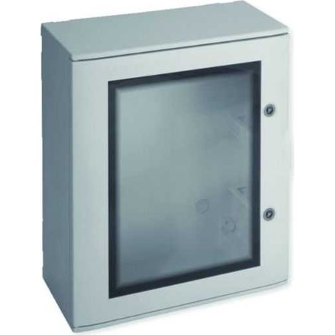 Coffret polyester étanche - 3 rangées - 18 modules - Porte hublot - Pedro 03
