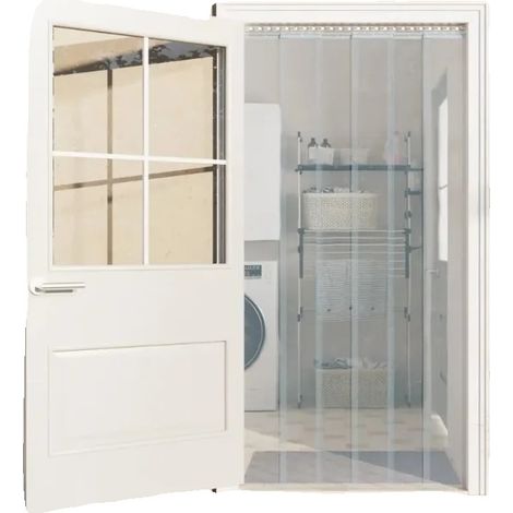 Rideau en PVC, Matériau Durable, Utilisation Polyvalente, Ivoire (1/2)