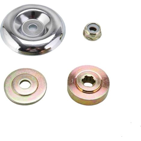 Écrous de lame de rechange en métal pour débroussailleuse,4PCS écrous M10 gauche, coque de protection, plaque pour lame et lame inclus,Accessoires universels pour débroussailleuses (1/5)