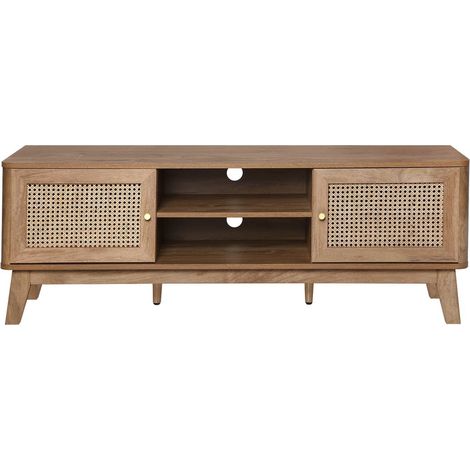 Porta TV in rattan a 2 ante L140 cm - PALMO