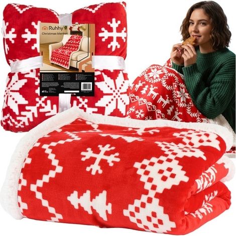 Couverture de Noël 130x170 cm - Couverture douce à motif de Noël 10101010 (1/5)