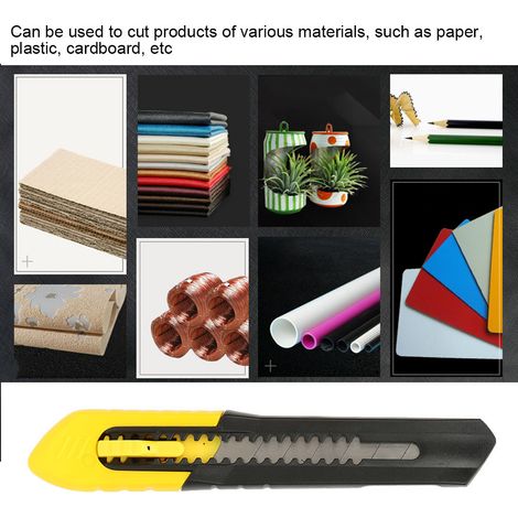 Cutter Artisan Acier Inox Manche Caoutchouc Découpe Papier Plastique Carton TU-520D (1/5)