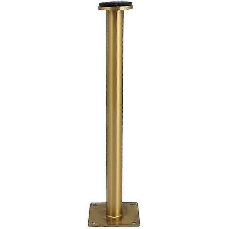 Pieds de table réglables en acier inoxydable 6 x 25 cm, finition titane