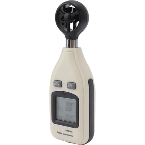 GM816A Digitales Anemometer mit Luftstrommesser, Temperaturmessung und LCD-Anzeige, Windgeschwindigkeitsbereich 0 bis 30 m/s, für den Außenbereich (1/5)
