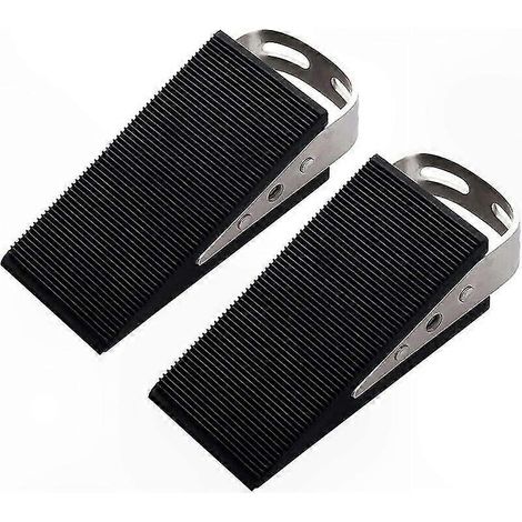 Verstärkte Türstopper aus Gummi – 2er-Set rutschfeste, kratzfeste und robuste Gartenpuffer, 10 x 4,5 cm, schwarz (1/5)