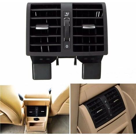 1 Grille d'aération arrière, Plastique noir, 13,4x8,9x13cm, pour Touran Caddy 2004-2015 (1/5)