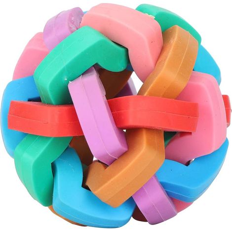 Jouet interactif Pilipane pour chiens et chiots, jouet souple et coloré avec clochette interne pour chiens, chats et autres animaux de compagnie, taille M (1/5)