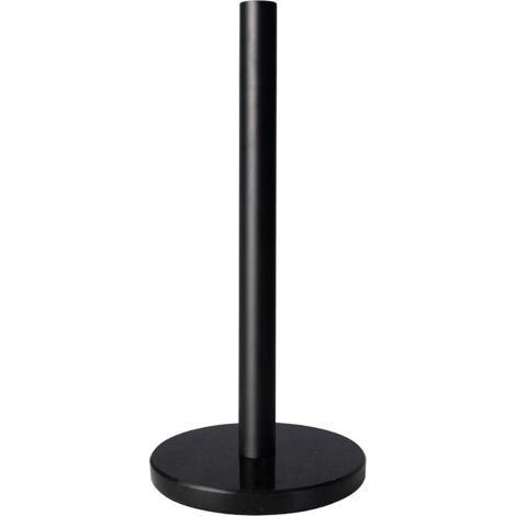 Porte-essuie-tout sur pied avec base en marbre pour cuisine et salle de bain(Noir mat, base noire) (1/5)